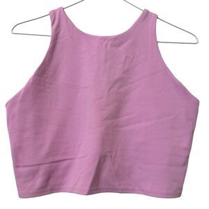 Athleta Racerback Conscious Train Crop Top Sports Bra Daisy Purple Large